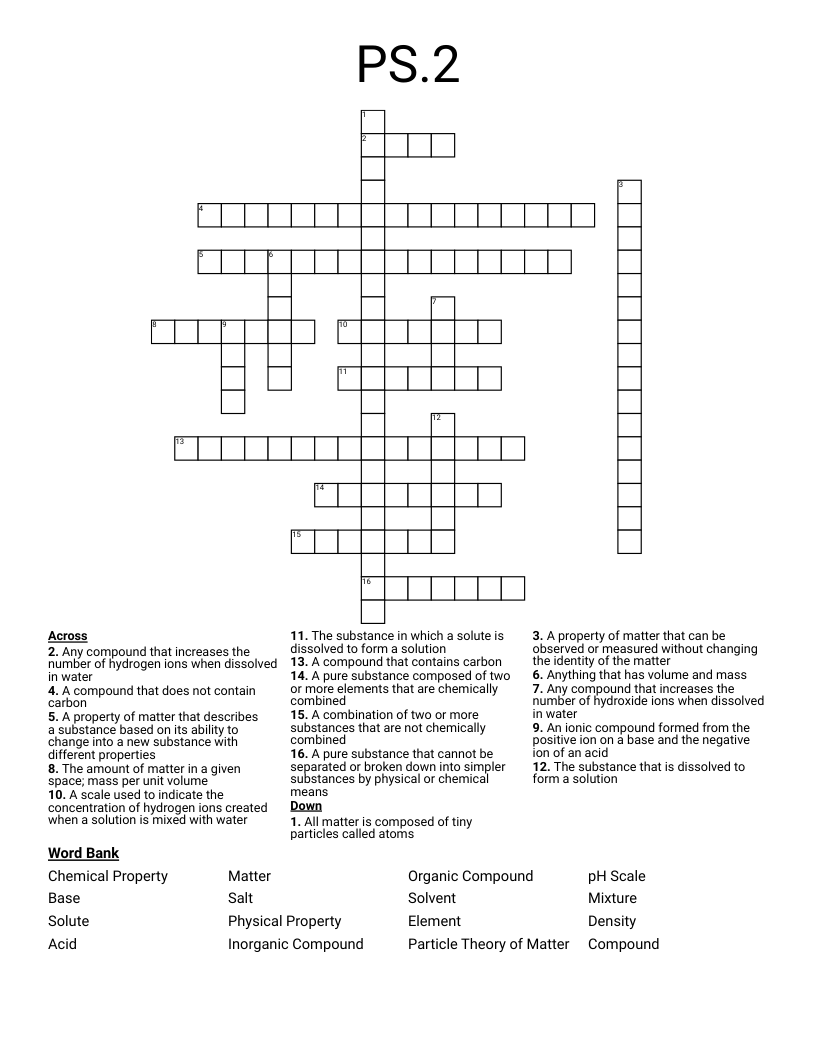 PS.2 Crossword