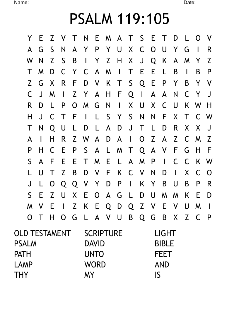 PSALM 119:105 Word Search