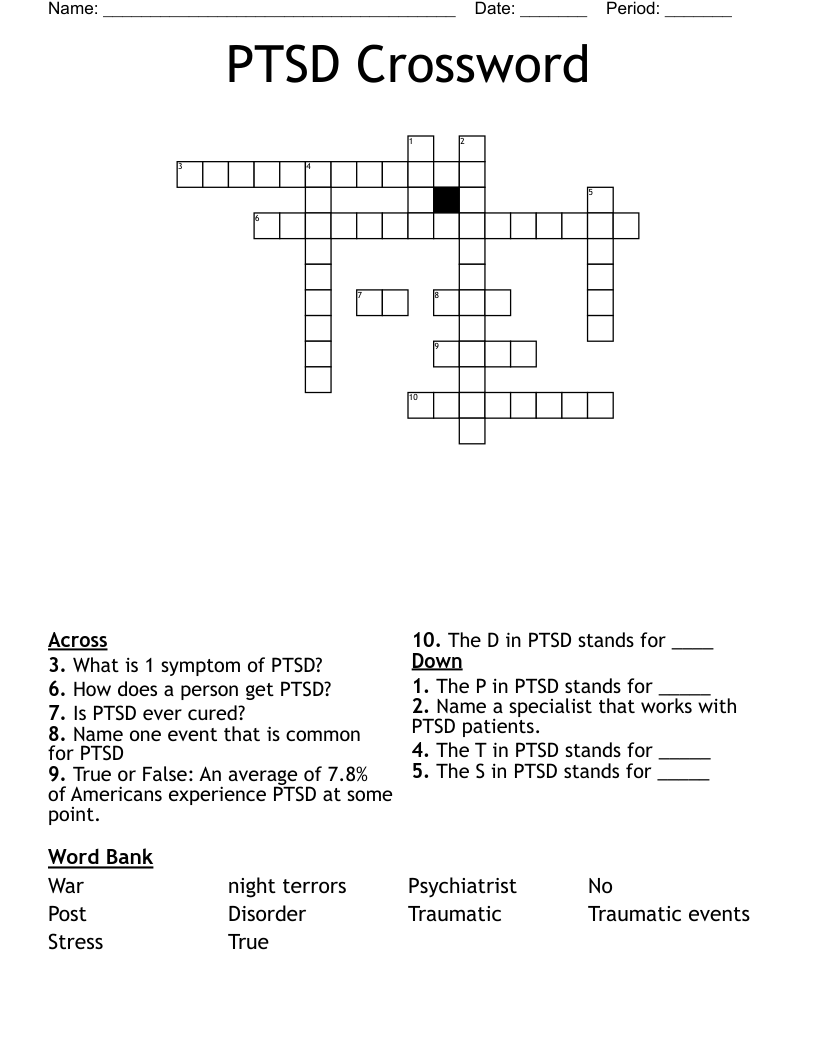 PTSD Crossword