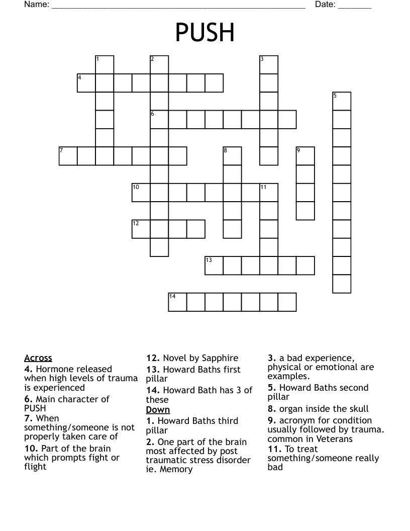 PUSH Crossword