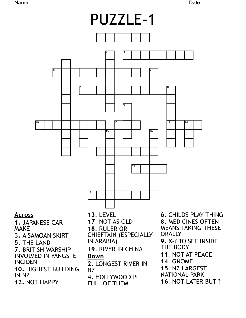 PUZZLE-1 Crossword