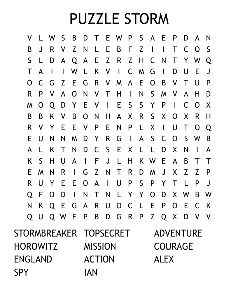 PUZZLE STORM Word Search
