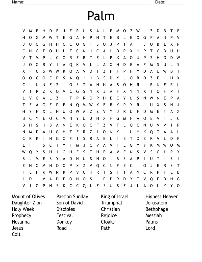 Palm Word Search