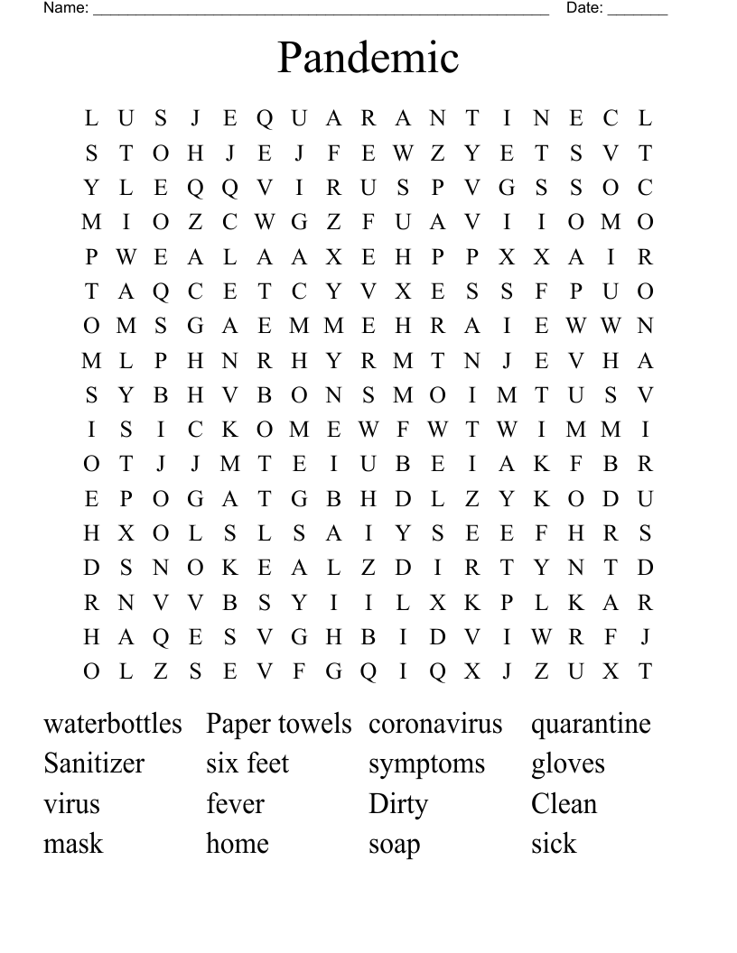 Pandemic Word Search