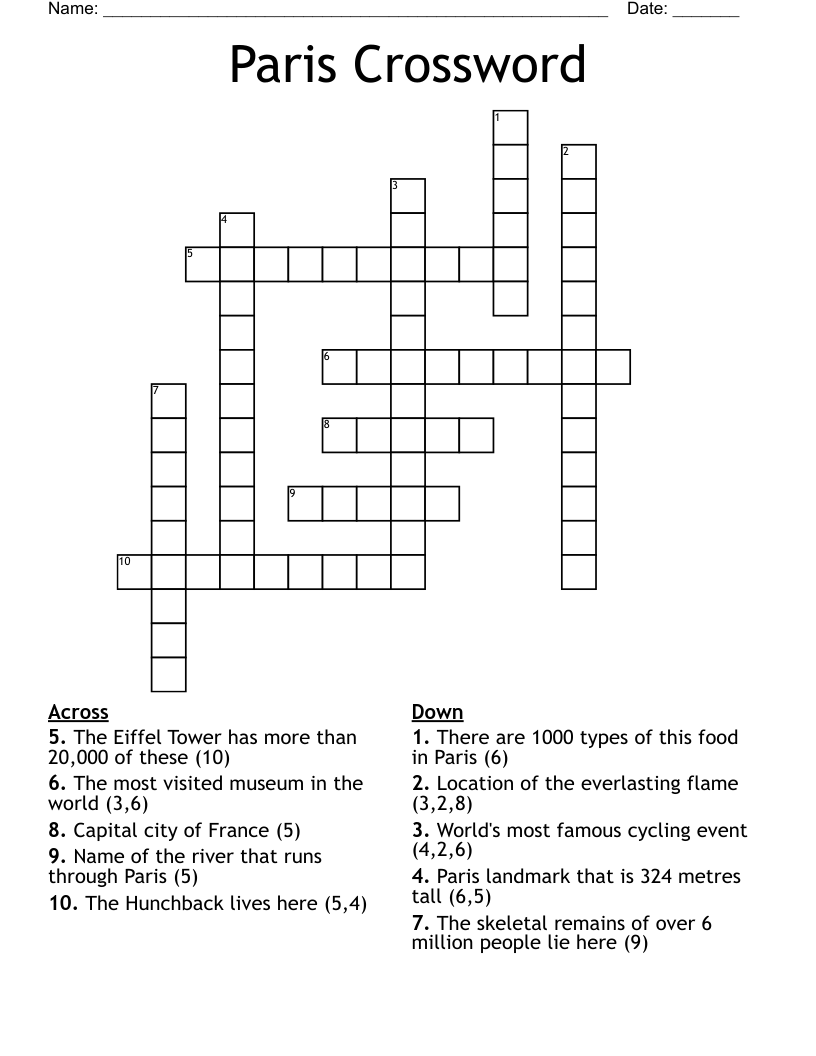 Paris Crossword