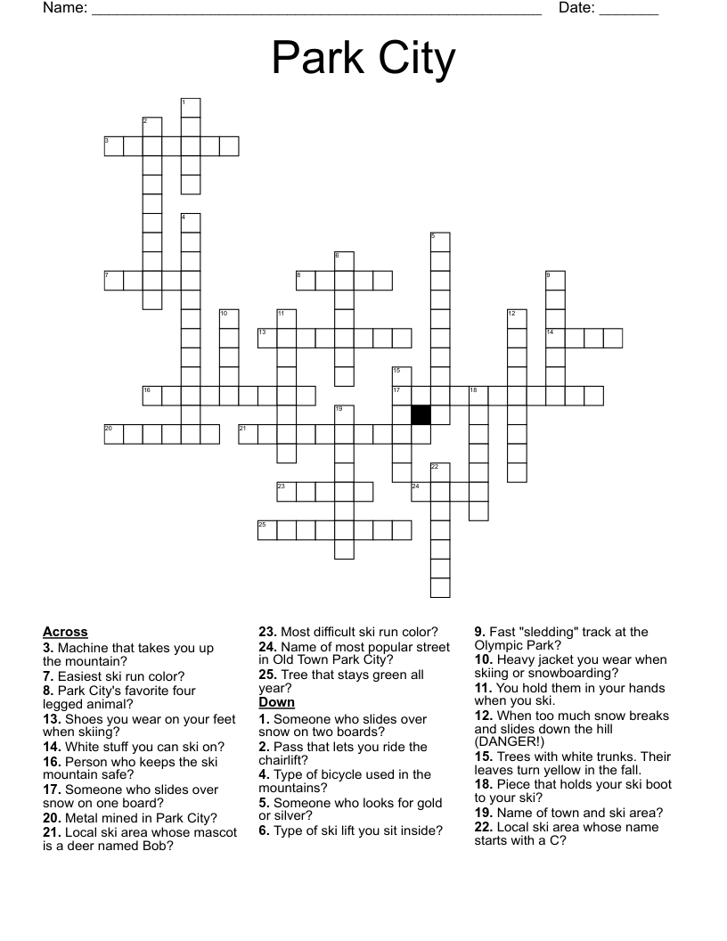 Park City Crossword