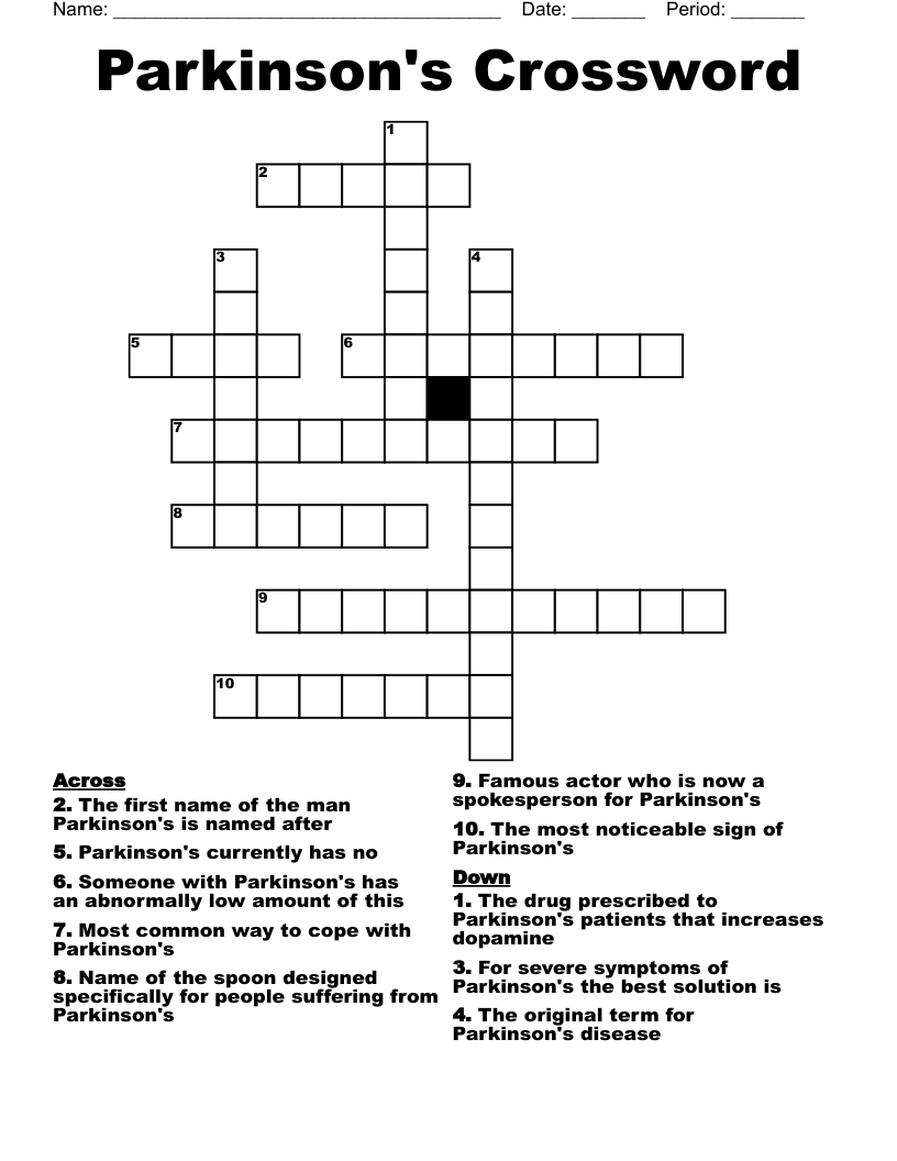 Parkinson's Crossword