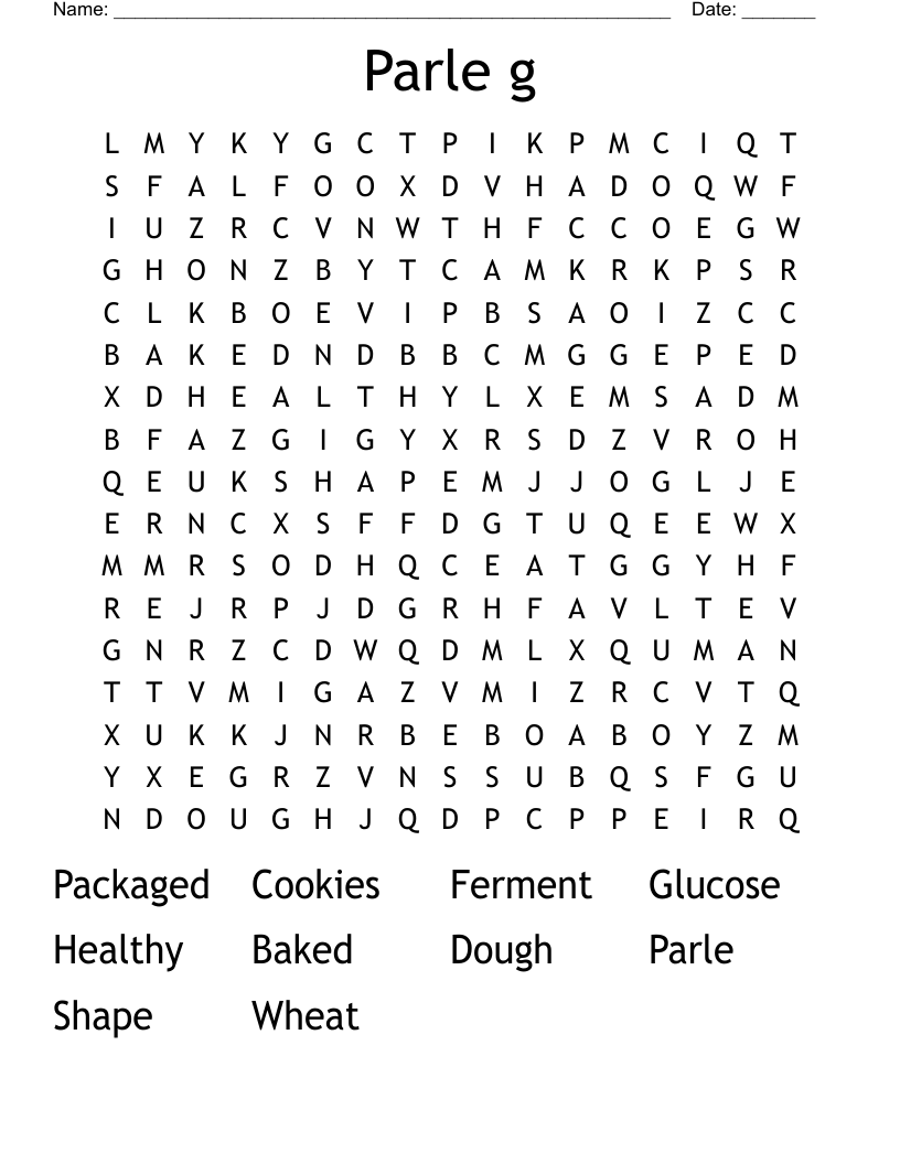 Parle g Word Search