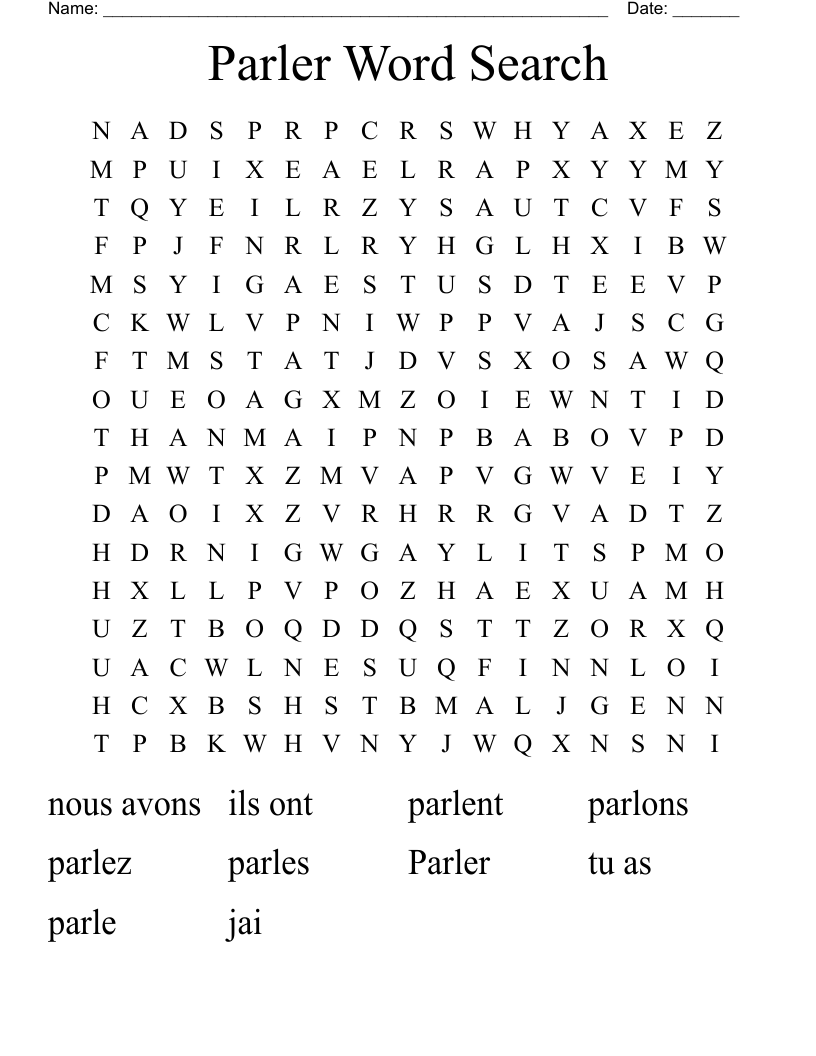 Parler Word Search