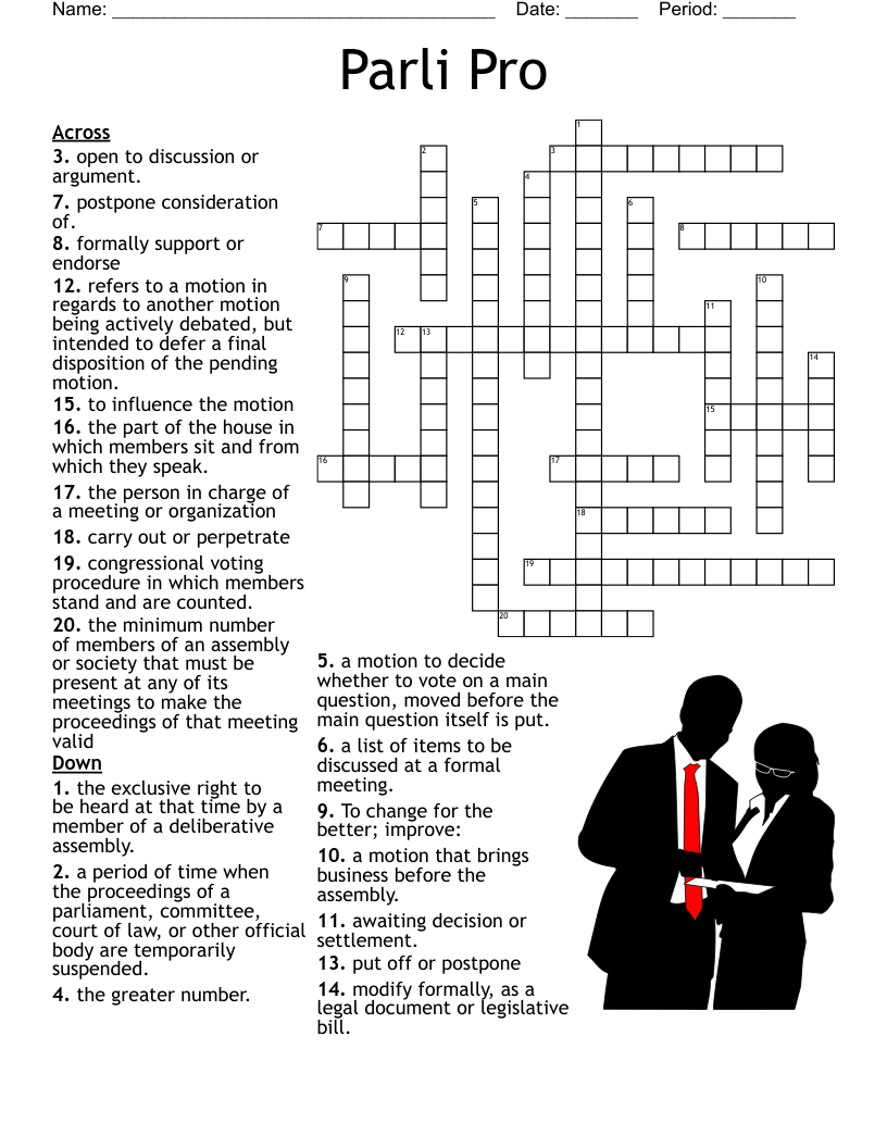 Parli Pro Crossword