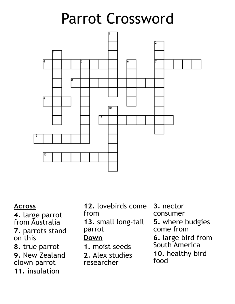 Parrot Crossword