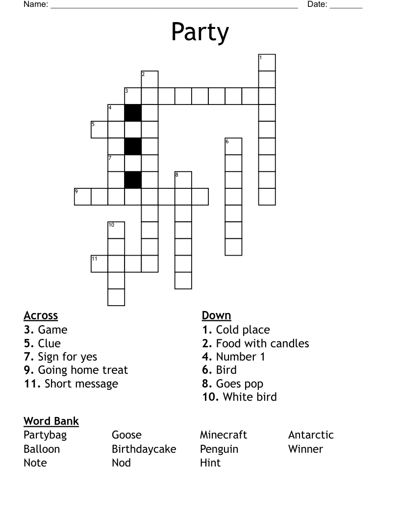 Party Crossword