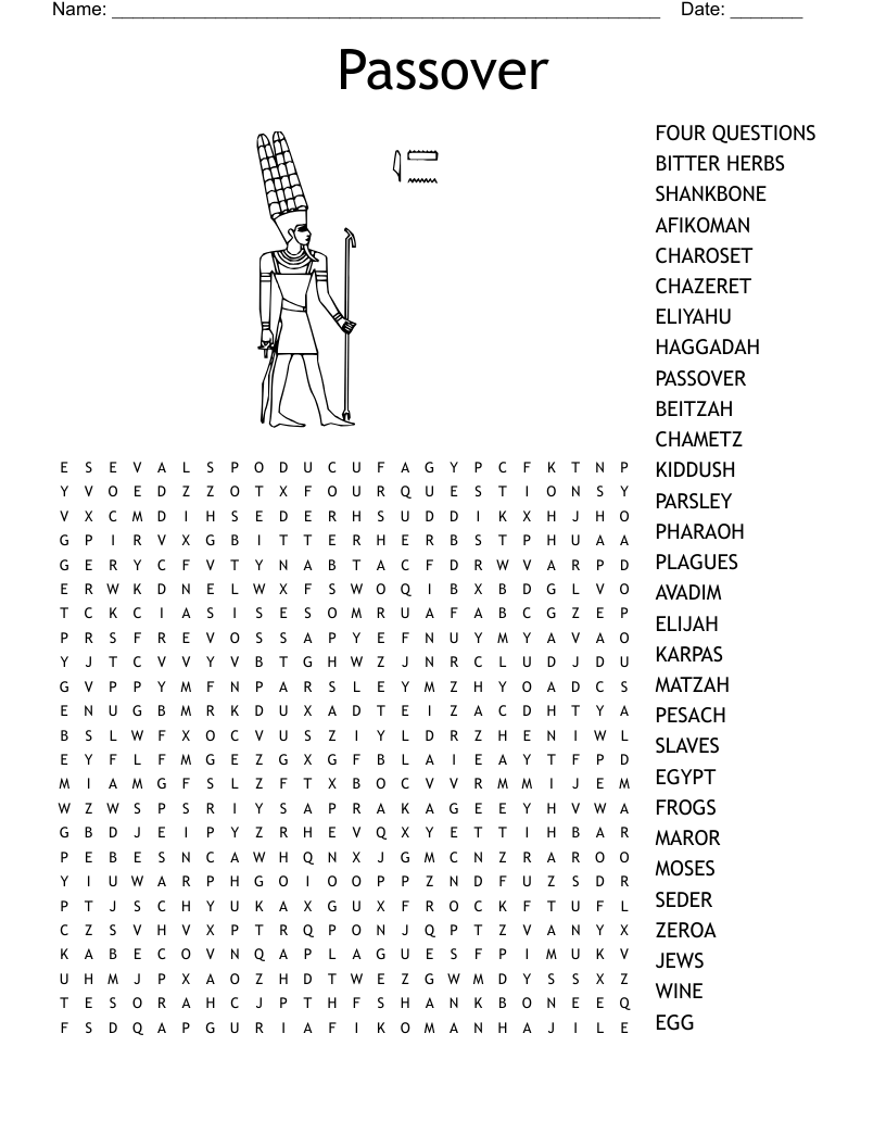 Passover Word Search