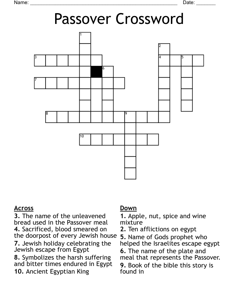 Passover Crossword