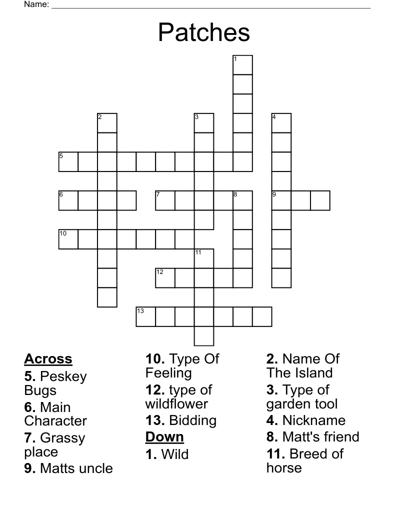 Patches Crossword