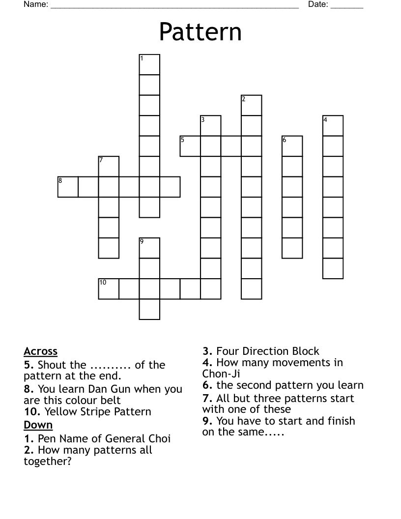 Pattern Crossword