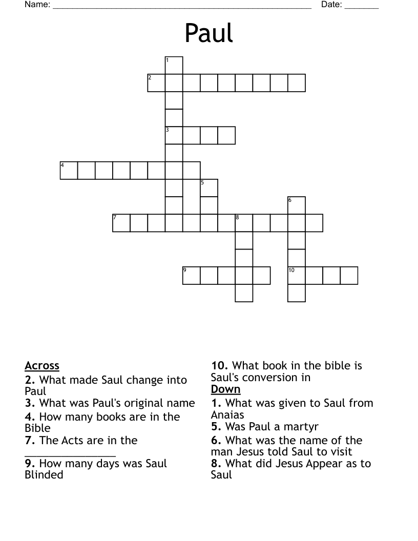 Paul Crossword