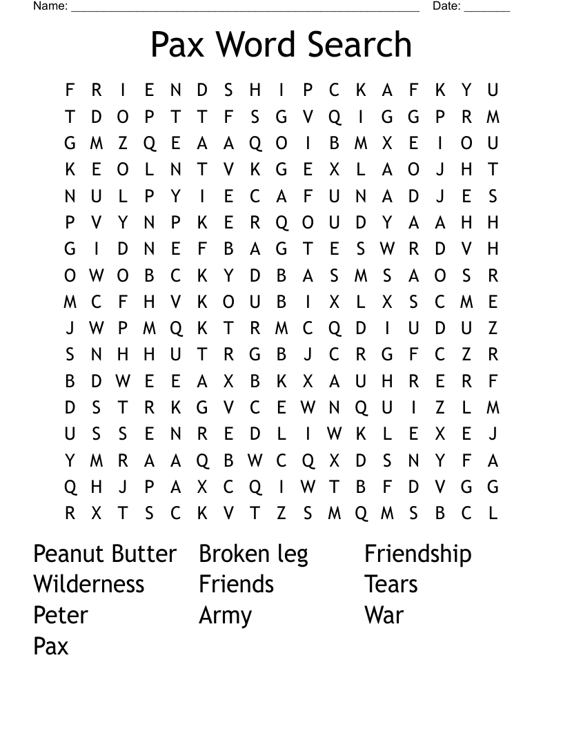 Pax Word Search