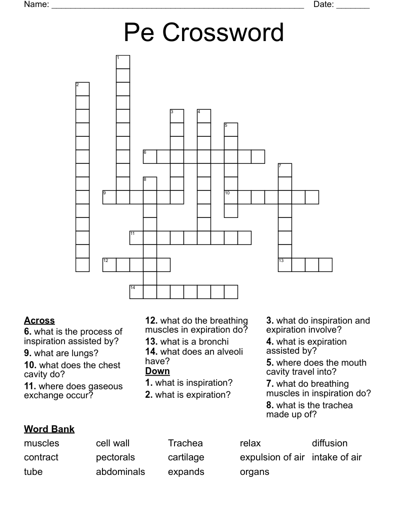 Pe Crossword