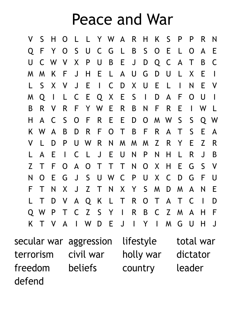 Peace and War