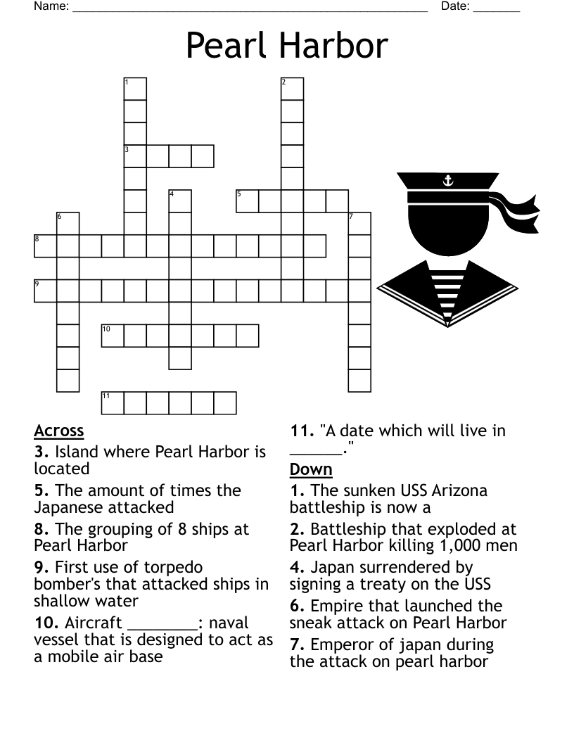 Pearl Harbor  Crossword