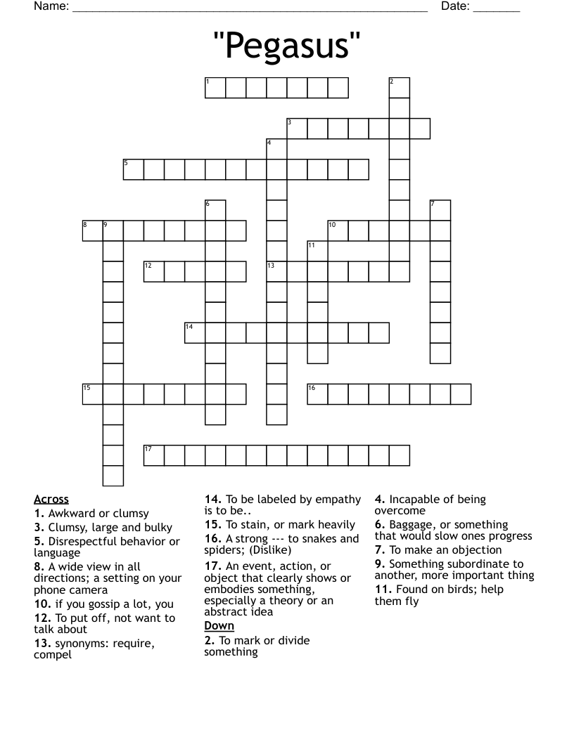 "Pegasus" Crossword