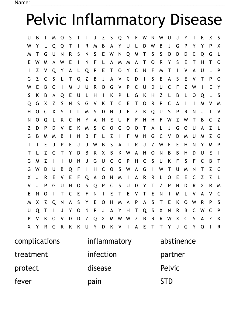 Pelvic Inflammatory Disease Word Search