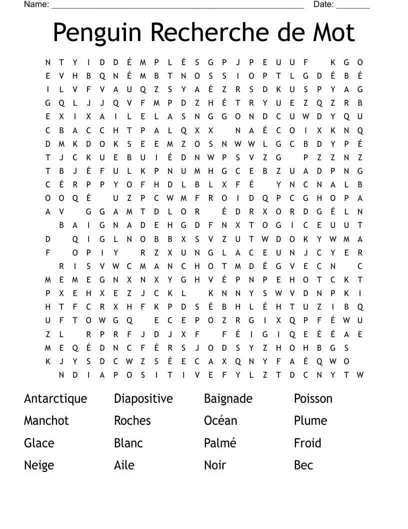 Penguin Recherche de Mot Word Search