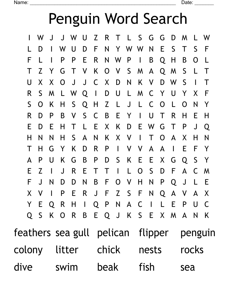 Penguin Word Search