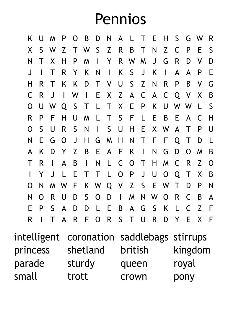 Pennios Word Search