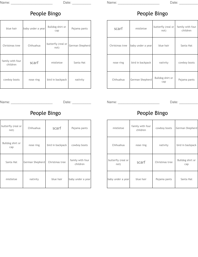 People Bingo