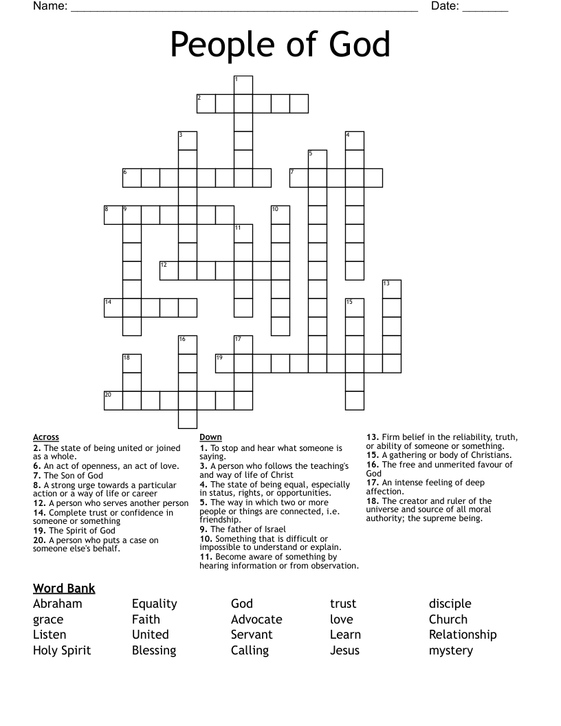 People of God Crossword