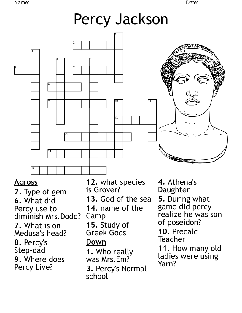 Percy Jackson Crossword