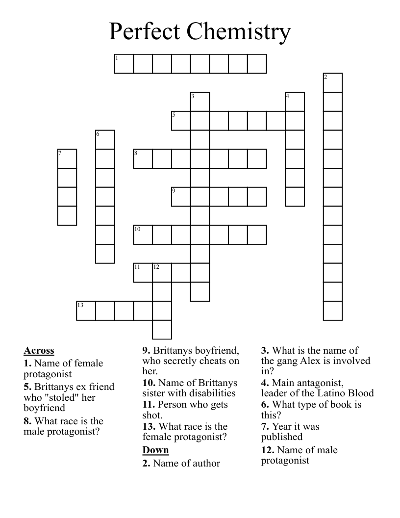 Perfect Chemistry Crossword