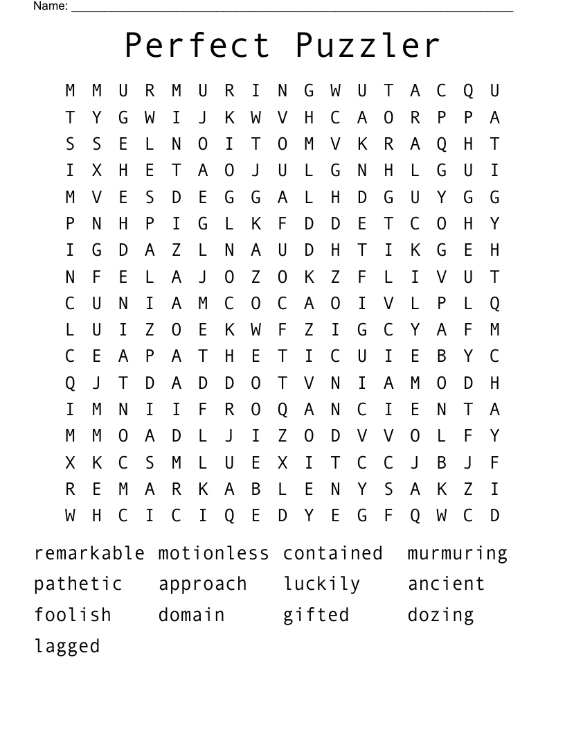 Perfect Puzzler Word Search