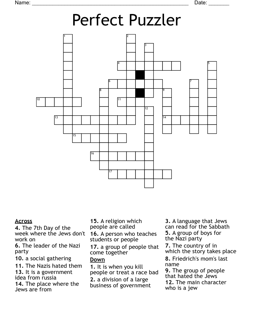 Perfect Puzzler Crossword