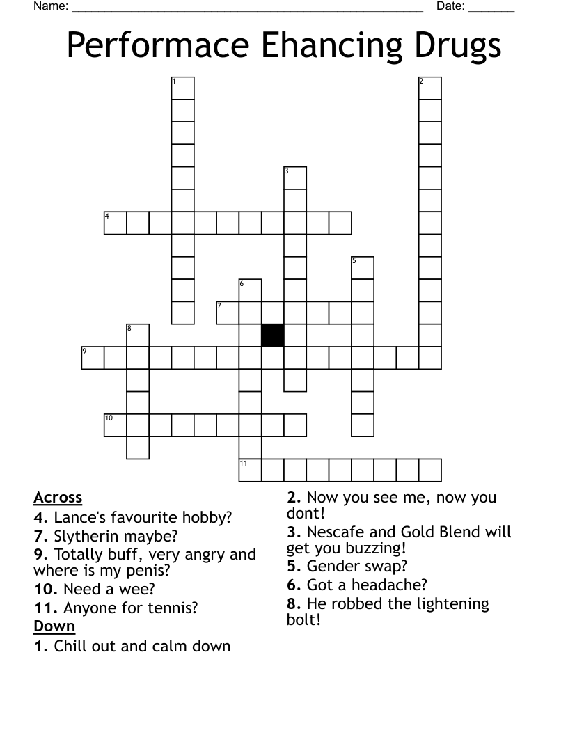 Performace Ehancing Drugs Crossword