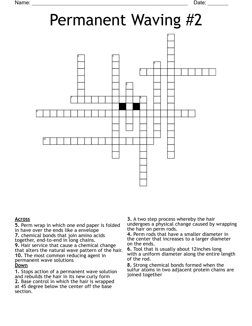 Permanent Waving #2 Crossword