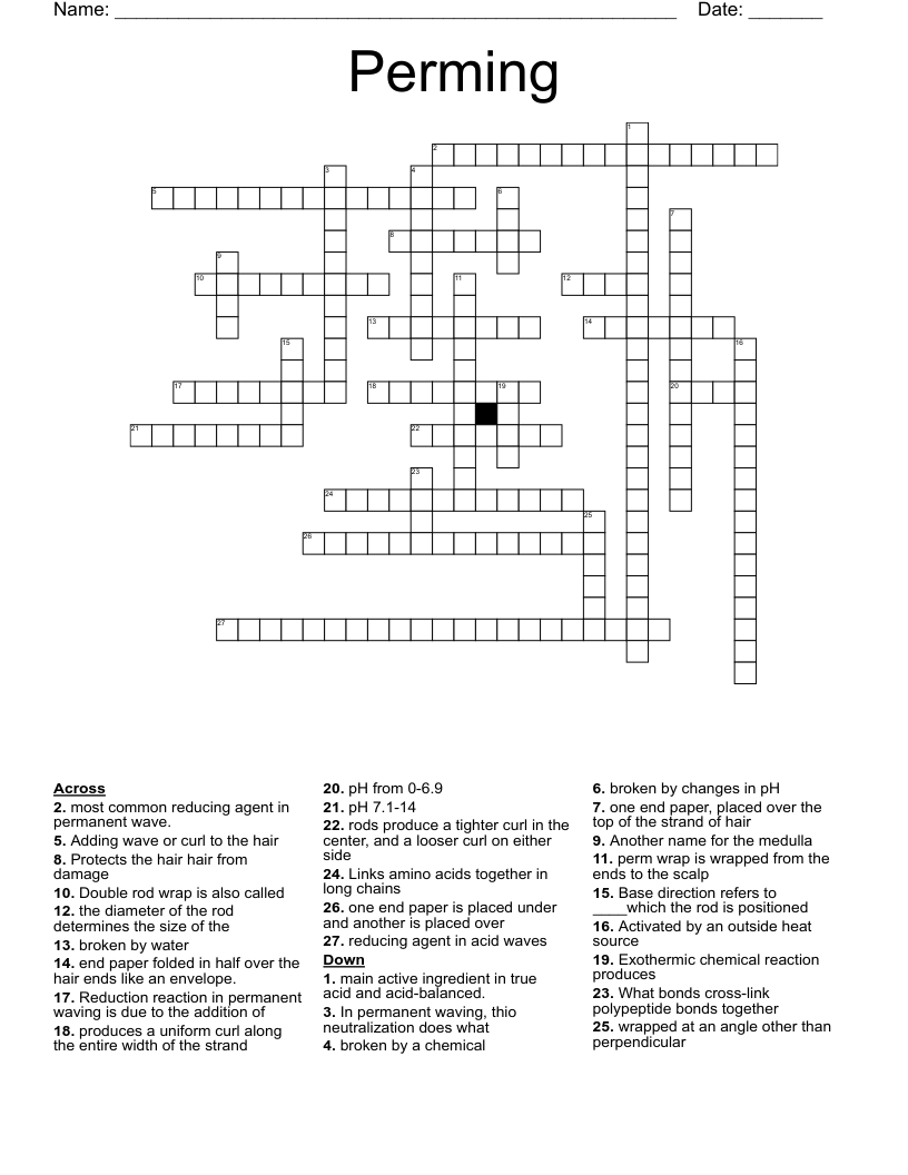 Perming Crossword