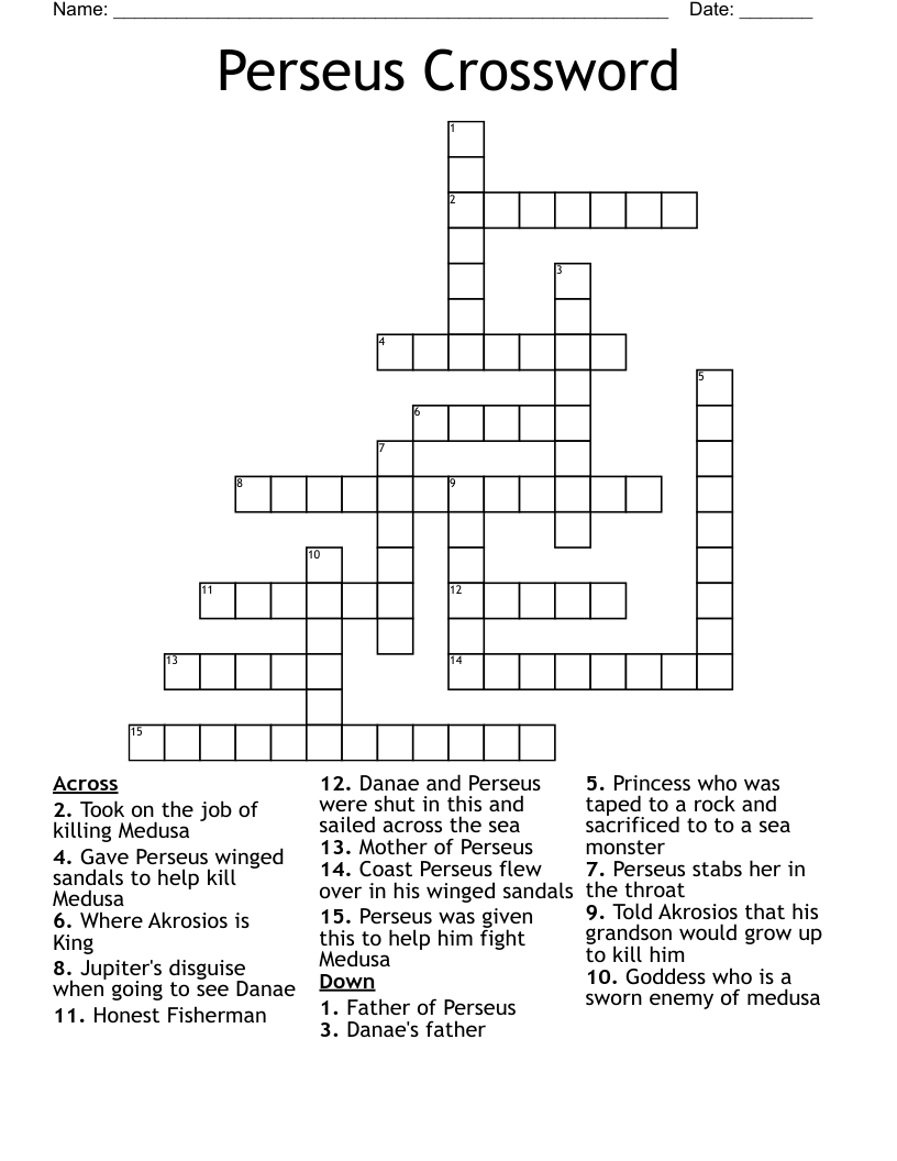 Perseus Crossword
