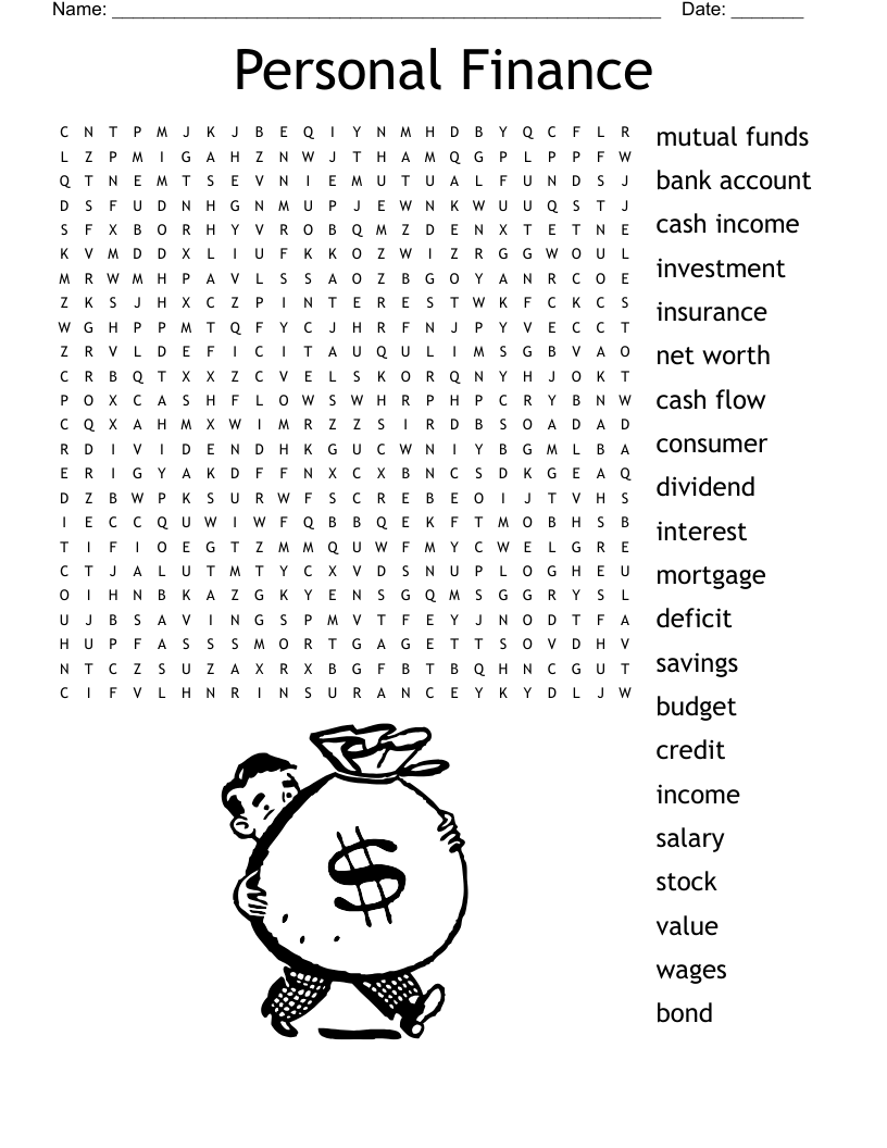 Personal Finance Word Search