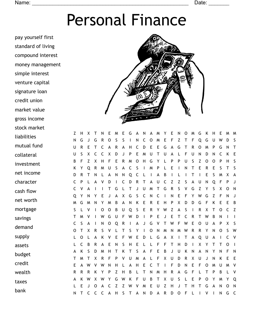 Personal Finance Word Search