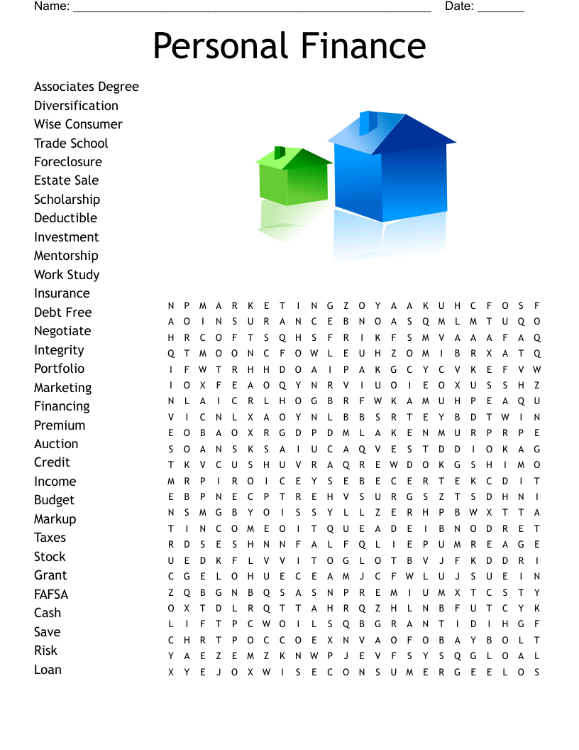 Personal Finance Word Search