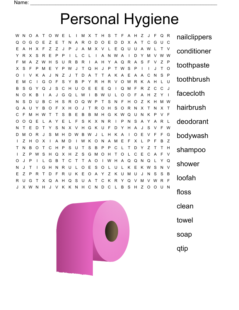 Personal Hygiene Word Search