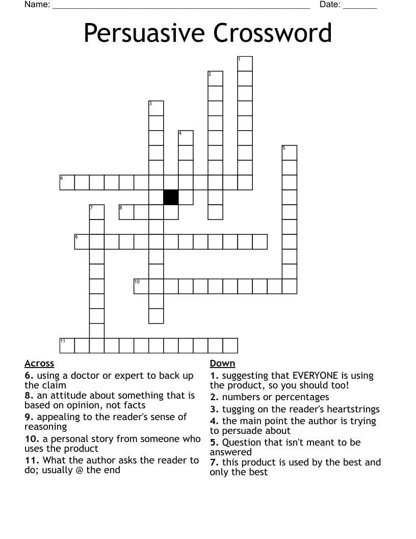 Persuasive Crossword