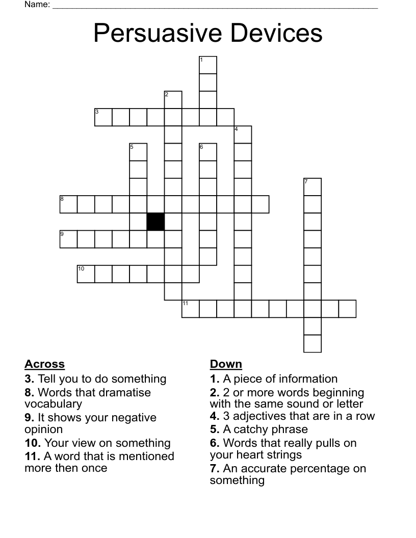 Persuasive Devices Crossword
