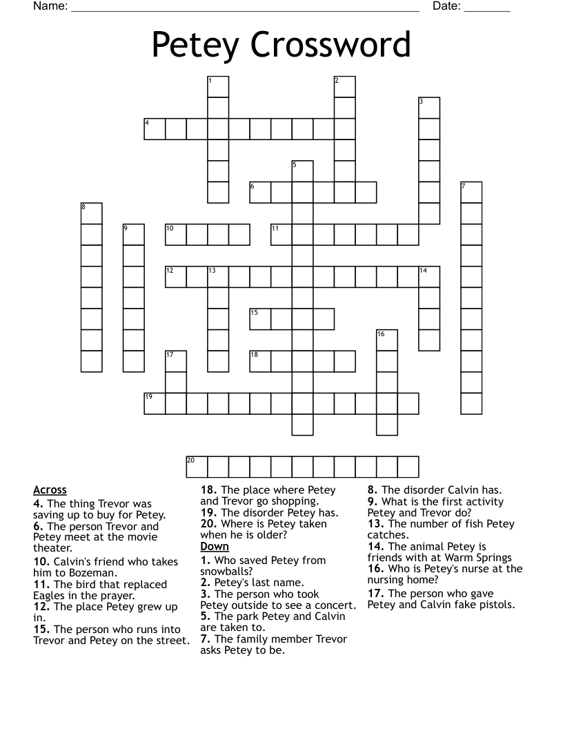 Petey Crossword