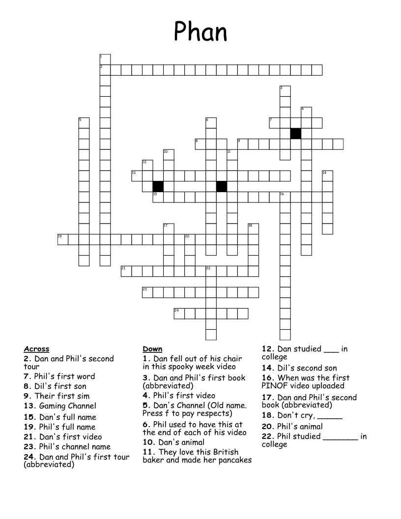 Phan Crossword