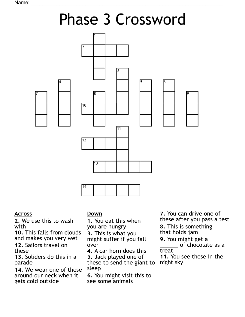Phase 3 Crossword