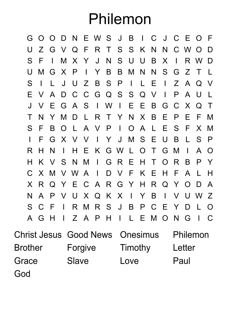 Philemon Word Search
